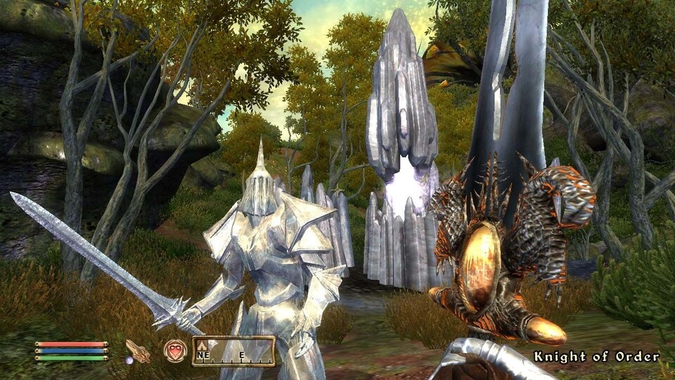 Daedra-Fürst Jyggalag hetzt uns in Shivering Isles seine Ritter der Ordnung auf den Hals.