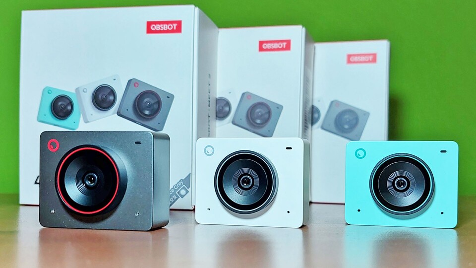 Die Meet 2 kommt in drei verschiedenen Farben: (v.l.) Space Grey, Cloud White + Aurora Green