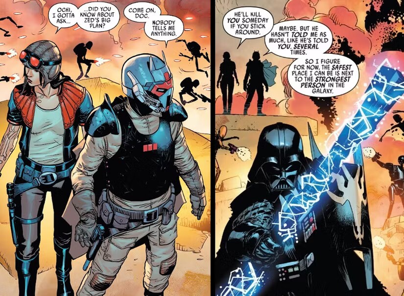 Ochi erklärt, warum er bei Darth Vader bleibt, obwohl das langfristig seinen sicheren Tod bedeutet. Bildquelle: Marvel (Darth Vader #36)