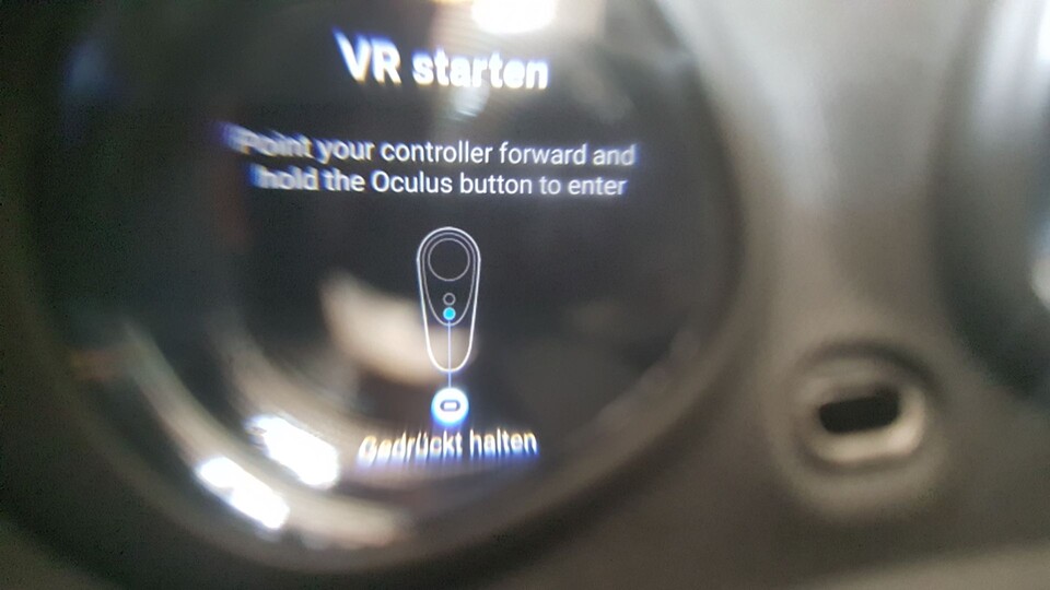 Ein Blick durch die Linsen der Oculus Go.