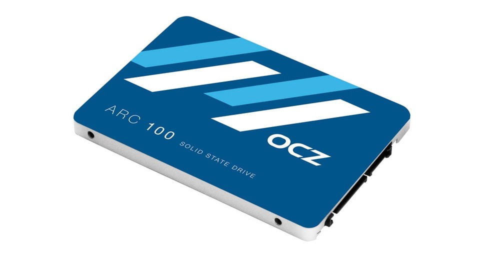 Die OCZ ARC 100 bietet mit 480 GByte ausreichend Speicherplatz fürs Betriebssystem und wichtige Anwendungen sowie einige Spiele.