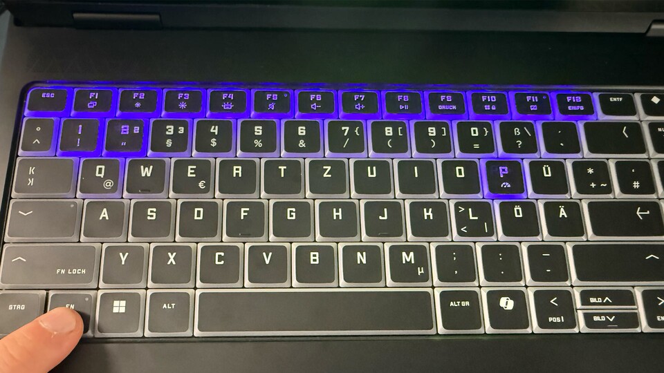 Die Hervorhebung der FN-Tasten ist einfach Gold wert.