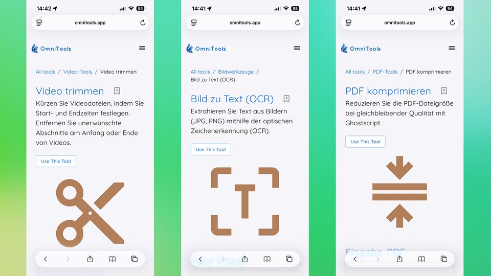 Videos trimmen, Texte aus Bildern extrahieren und vieles mehr – die Sammlung von OmniTools bietet für viele Einsatzzwecke das passende Werkzeug. (Bildquelle: GameStar Tech)