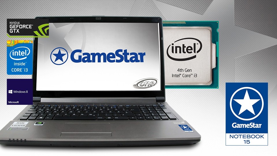 Das One GameStar-Notebook 15 wird ab sofort von Intels neuem Core i5 4200M angetrieben.