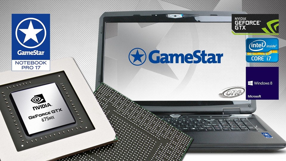 Mehr Leistung ohne Aufpreis: Ab sofort steckt die neue Nvidia Geforce GTX 675MX in dem 1.299 Euro günstige One GameStar-Notebook Pro 17.