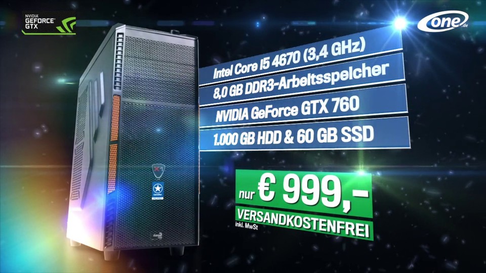 One GameStar-PC Pro - Neuer TV-Spot mit NVIDIA GeForce GTX 760