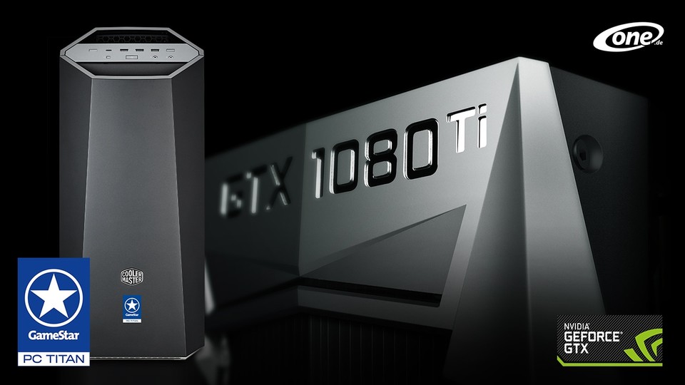 Die Geforce GTX 1080 Ti mit 11 GB Videospeicher ist die schnellste Grafikkarte aller Zeiten und bringt jetzt die One GameStar-PC TITANs in neue Leistungsdimensionen.