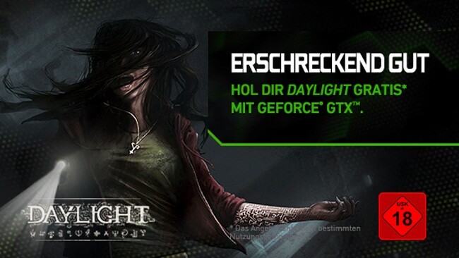 Der Horror-Schocker Daylight ist das erste Spiel auf Basis der Unreal Engine 4 und unterstützt unter anderem die fortschrittliche Umgebungsverdeckung HBAO+ für besonders glaubwürdige Schatten und NVIDIAs PhysX-Engine.