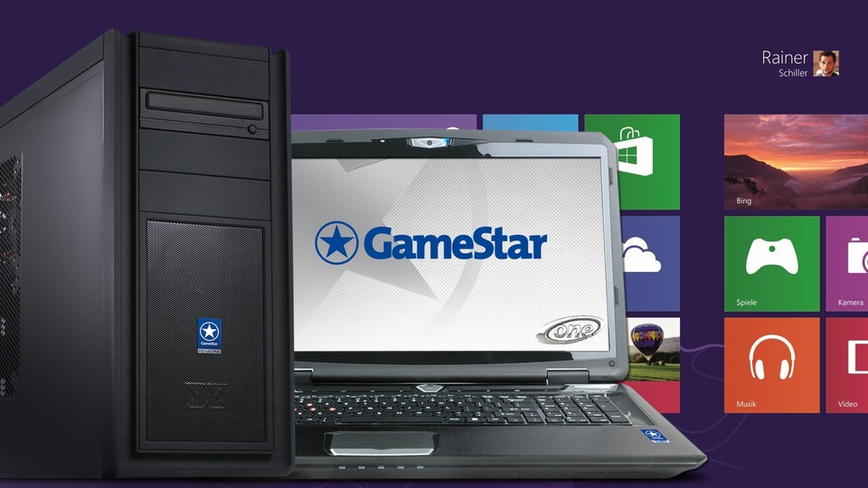 Mit Windows 8 starten die GameStar-PCs und -Notebooks nicht nur schneller als mit Windows 7, auch die gefühlte Performance ist nochmals besser. Zudem bietet Windows 8 einige praktische Funktionen für Spieler.
