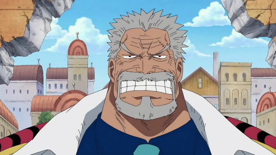 Der Name verrät die Verwandschaft zu Ruffy vielleicht schon: Garp heißt eigentlich Monkey D. Garp. Bildquelle: Toei Animation