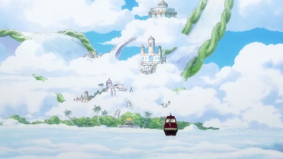 Die Skypia-Arc umfasst im Manga von One Piece insgesamt 66 Kapitel und im Anime 43 Episoden. Bildquelle: Toei Animation