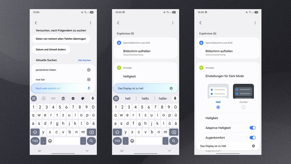 One UI 7: Die stark vereinfachte Suche nach Optionen ist eines meiner Highlights.