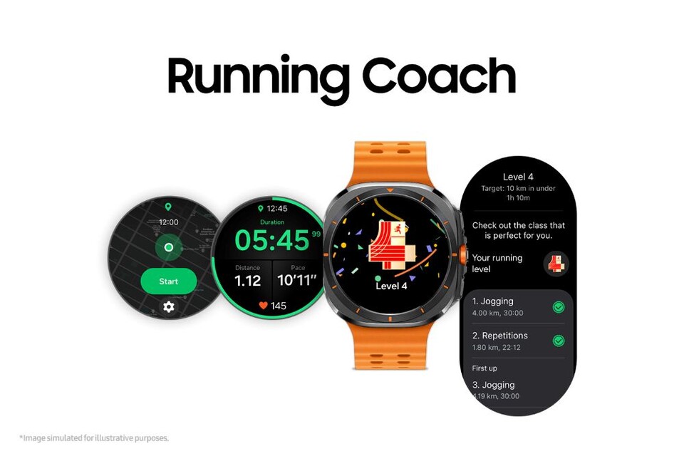 Der Lauf-Coach bietet ein personalisiertes Training. (Bildquelle: Samsung)