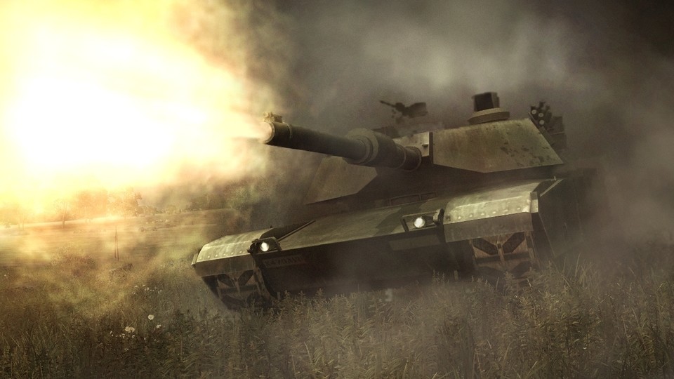 Keine Übertreibung: Wenn ein Panzer mehrfach hintereinander feuert, ist die Luft um ihn herum so stark durch Rußpartikel verdreckt.