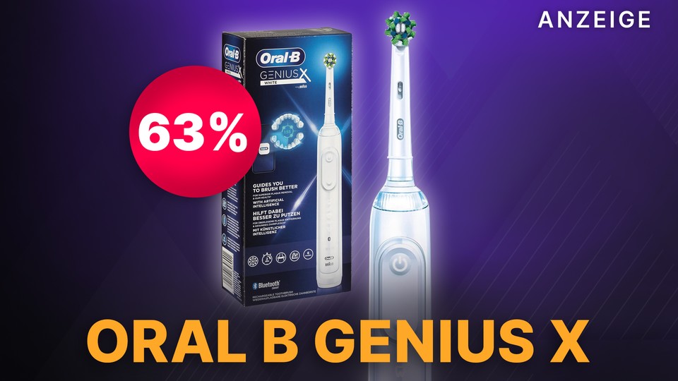 The Oral B Genius X not only ensures clean teeth - but also a smart optimization of your brushing process!