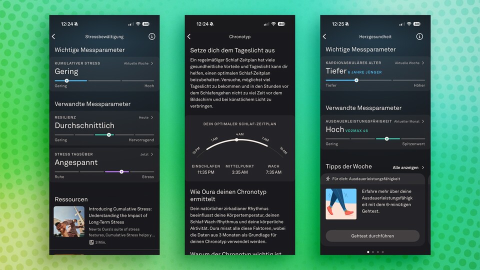 Mit der Zeit sieht man seine Erfolge schwarz auf weiß. Dazu gehören eine höhere Ausdauerleistungsfähigkeit, ein gesunder Schlafrhythmus und eine höhere körperliche Belastbarkeit. Solche Zahlen sprechen mein Belohnungssystem an und motivieren mich. (Bild: Patrick Schneider - GameStar Tech)