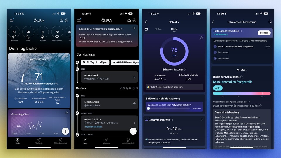 Die Apps sind in der Regel sehr übersichtlich gestaltet. Im Grunde sind die wichtigsten Infos schon auf der ersten Seite ersichtlich.