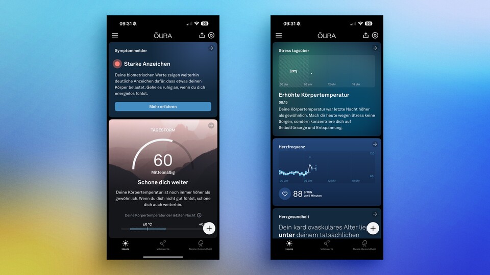 Ich war wirklich überrascht, wie gut das Gadget eine sich anbahnende Grippe erkennt.