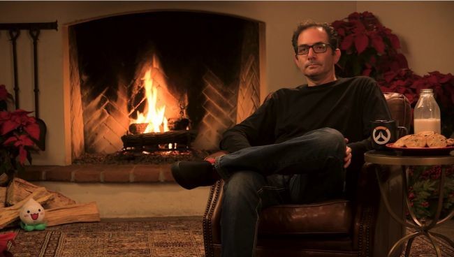 Overwatch Jeff Kaplan saß auf Twitch stundenlang einfach nur am Kaminfeuer und machte nichts. Die Fans feierten ihn dafür.