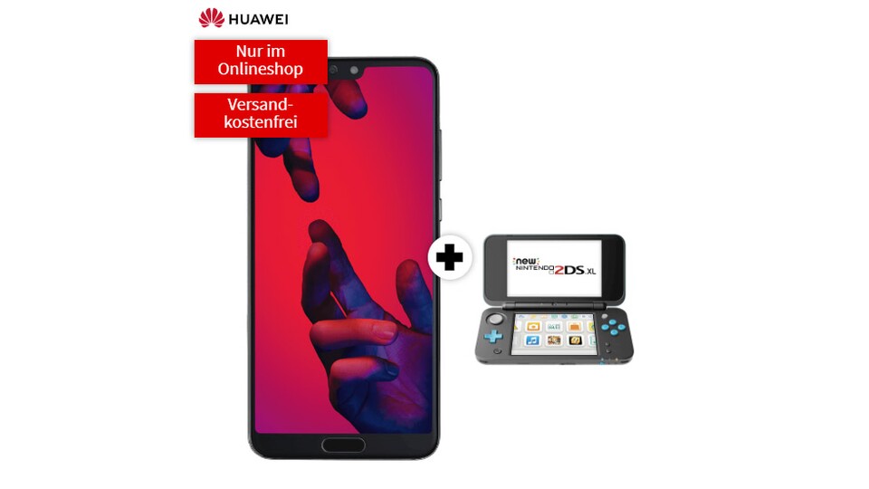 Huawei P20 Pro mit Nintendo New 2DS XL für 19,99 € monatlich auf MediaMarkt.de