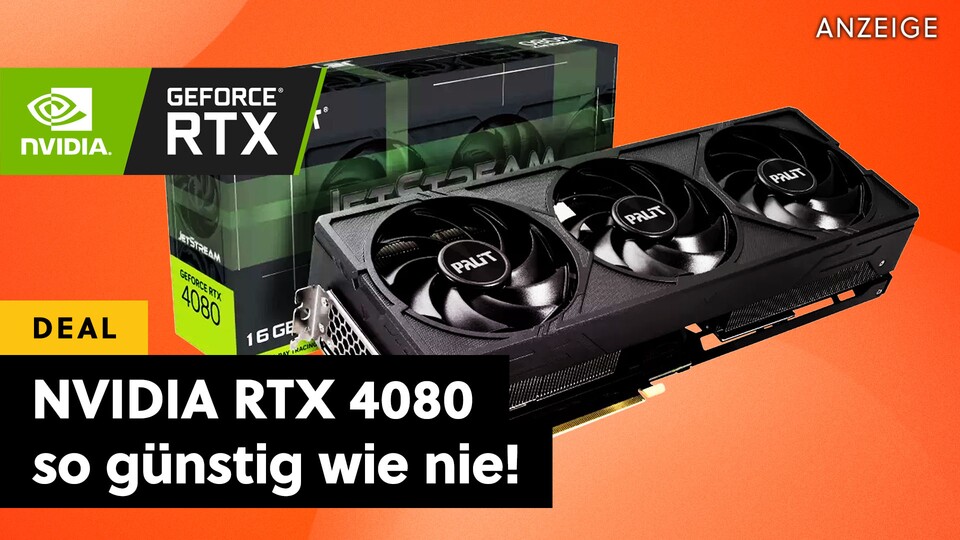 Die RTX 4080 Jetstream von Palit bekommt ihr jetzt zum absoluten Tiefstpreis im Angebot bei Computeruniverse.