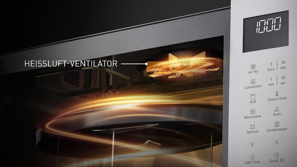 Eine Mikrowelle, die als Airfryer, Grill und sogar als Umluftofen dient? So spart man sich eine Menge Platz!