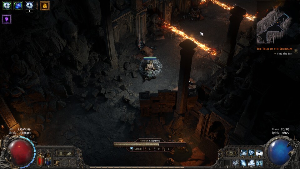 Die Fallen stehen der Gefährlichkeit der Monster kaum nach. Millimetergenaues Navigieren und sekundengenaues Ausweichen werden hier häufig abverlangt.