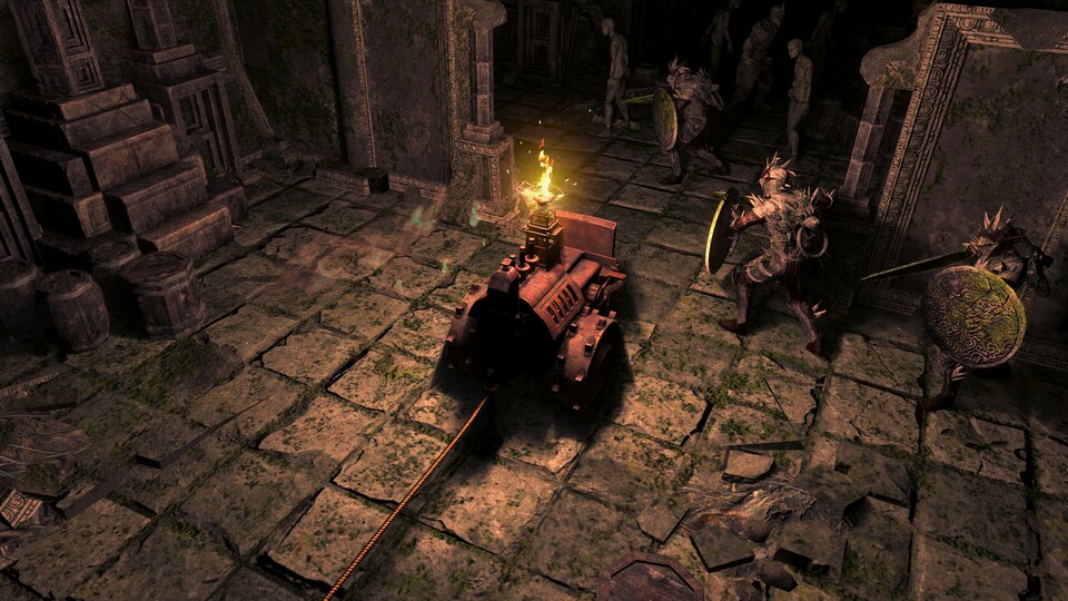 In Path of Exile: Delve erkundet der Spieler eine endlose Mine. Dort muss er sich vor der Dunkelheit schützen.
