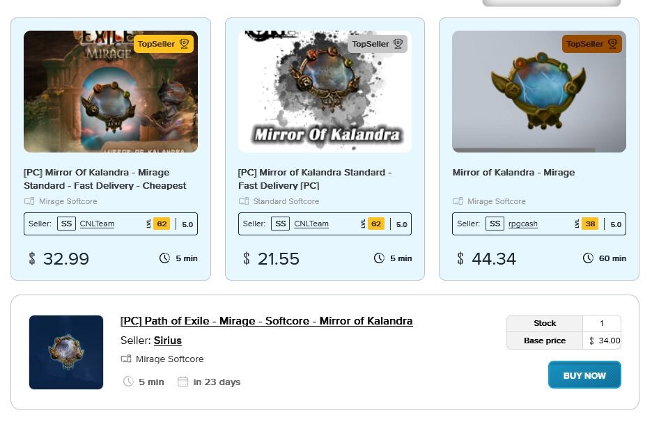 Den Spiegel von Kalandra gibts alternativ auch auf inoffiziellen Händlerseiten zu kaufen.