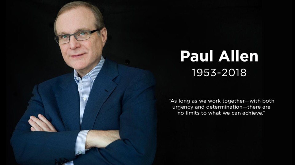 &quot;Solange wir zusammenarbeiten - sowohl dringlich als auch entschlossen - gibt es keine Grenzen für das, was wir erreichen können.&quot; Paul Allen, 1953 - 2018