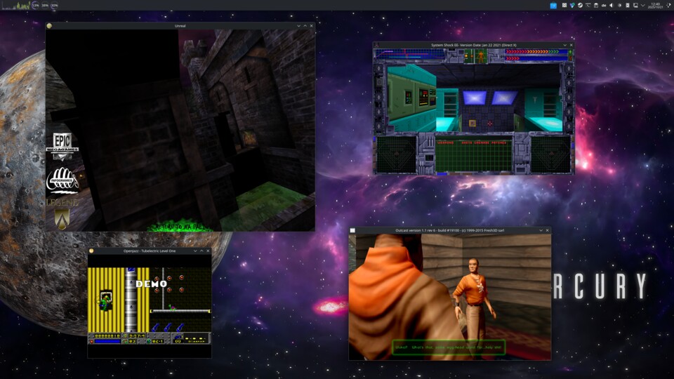Auf dem PC kann ich tun und lassen, was ich will. Auch wenn es nicht unbedingt sinnvoll ist: Wie etwa alle Klassiker meiner Kindheit gleichzeitig spielen.