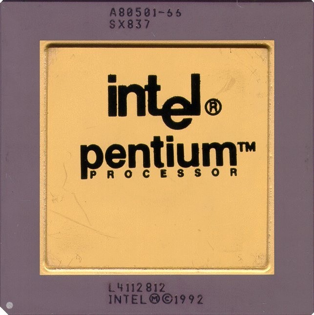 Der erste Intel Pentium mit dem berühtem Pentium-Bug. : Der erste Intel Pentium mit dem berühtem Pentium-Bug.