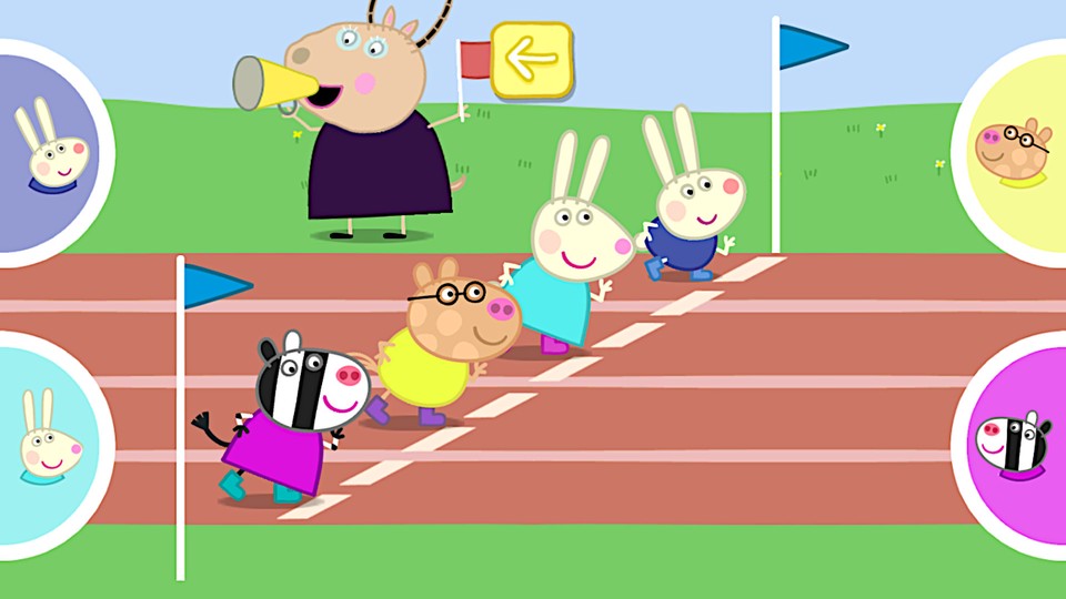المرح للصغار: Peppa Pig وأصدقاؤها يتنافسون ضد بعضهم البعض.