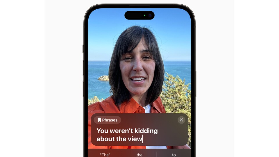 Personal Voice kann auch für Anrufe und Face Time verwendet werden.