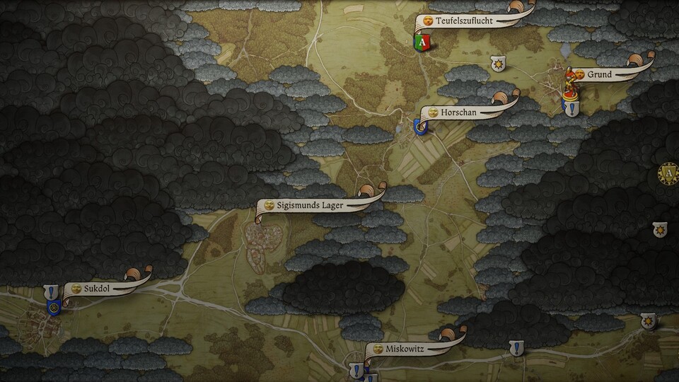 Das Dorf Grund befindet sich östlich von der Teufelszuflucht. Hanna ist im Süden des Dorfes.