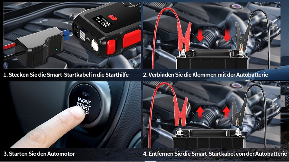 Starthilfe geben leicht gemacht: In nur wenigen Schritten könnt ihr einen müden Motor munter machen.