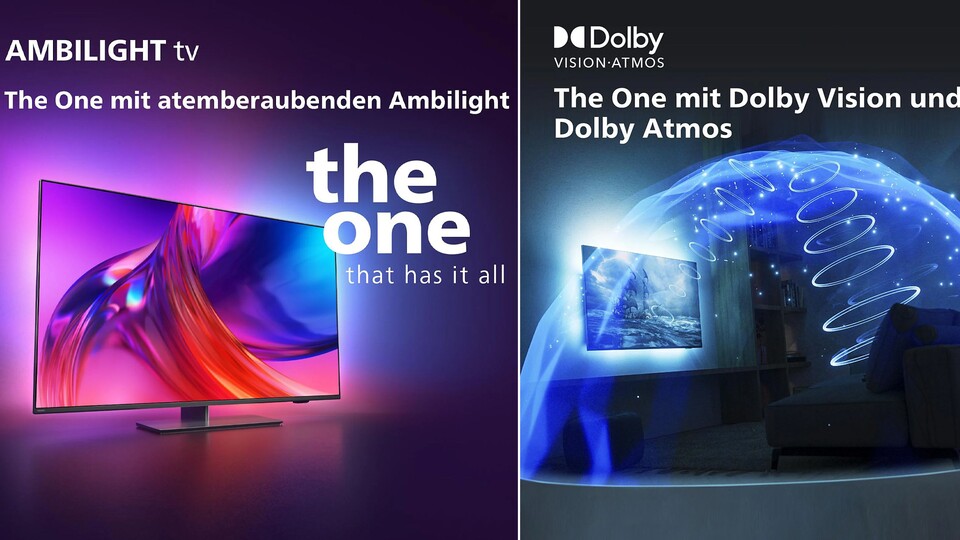 Der Philips Ambilight TV mit 55 Zoll und 4K UHD unterstützt echtes Kinofeeling mit Dolby Vision + Dolby Atmos.