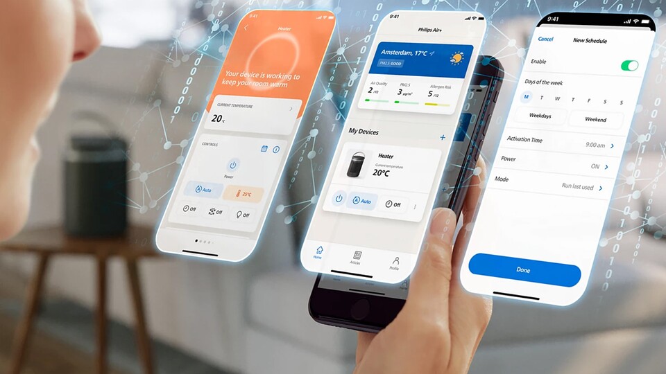 Dank der Philips Air+ App könnt ihr den Betrieb des Keramikheizlüfters genauestens und vor allem entspannt an eure Bedürfnisse anpassen!