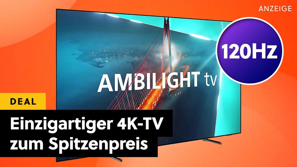 Wunderschönes Ambilight gepaart mit einem herrlichen OLED-Display – dieser 4K-TV ist ein wahres Prachtstück!