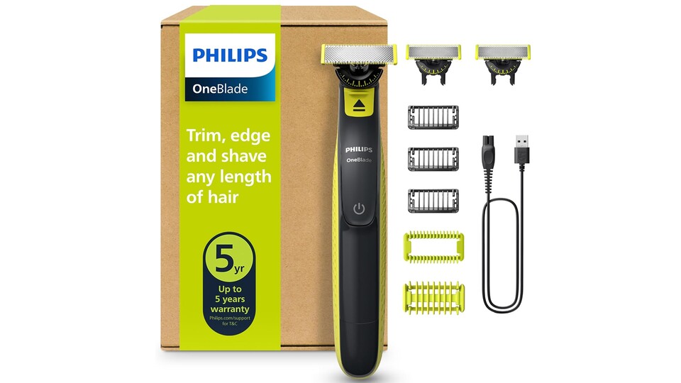 Der OneBlade hat unzählige Aufsätze – und eine Akkulaufzeit zum Verlieben!