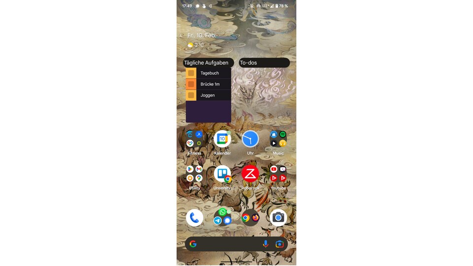 Android 13 auf dem Pixel ist minimalistisch und übersichtlich.