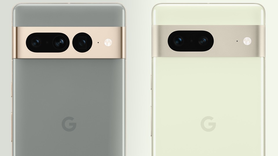 Die neuen außergewöhnlichen Farben der Pixel-7-Reihe. (rechts im Bild: Google Pixel 7 Pro, links im Bild: Google Pixel 7)