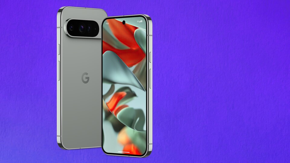Das Pixel 9 Pro in der Farbe »Hazel«. (Bild: Google)