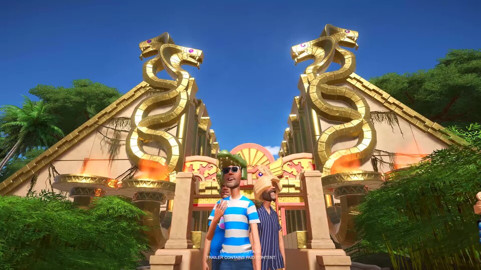 Der Teaser-Trailer zum Adventure Pack DLC zeigt Pyramiden und Tempel in Planet Coaster.