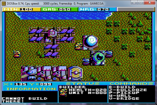 So sieht Planet X3 dann auf einem Emulator für MS-DOS-Spiele aus.