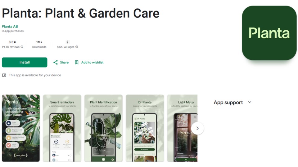 Alana hat schon einige Pflanzen-Apps ausprobiert und ist schließlich bei Planta gelandet. (Bildquelle: PlantaGoogle Play Store)