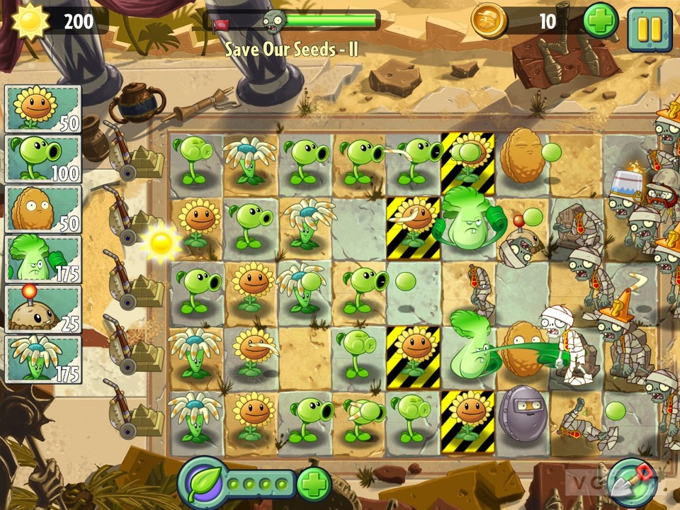 Plants vs. Zombies 2 lässt die Spieler nicht nur im heimischen Garten gegen die Zombies angärtnern, sondern auch in Ägypten und auf Piratenschiffen.
