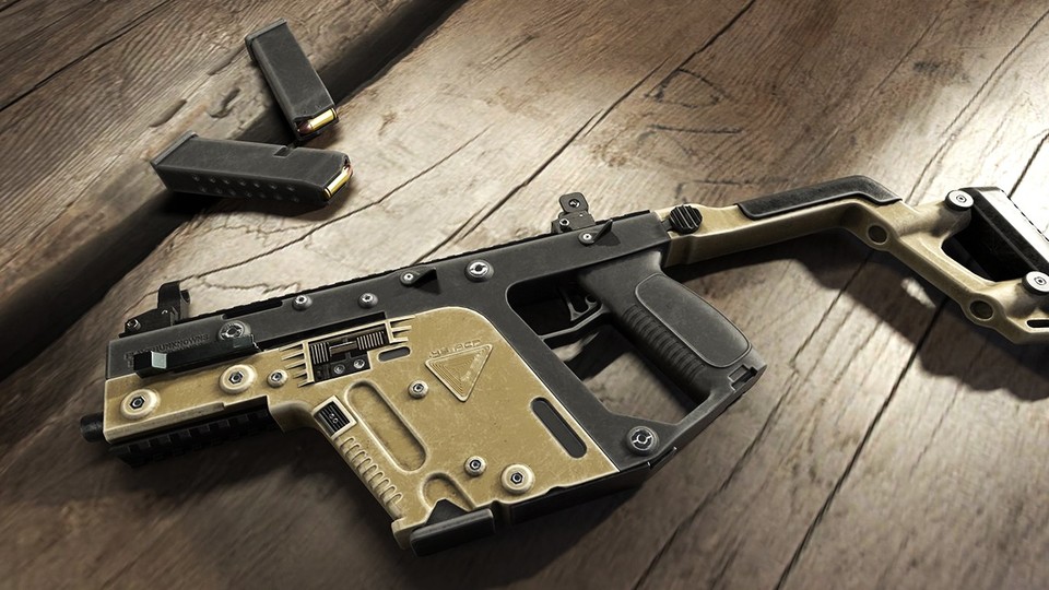 Der erste Monats-Patch für Playerunknown’s Battlegrounds bringt unter anderem eine neue Waffe ins Spiel: Die KRISS Vector Maschinenpistole. 