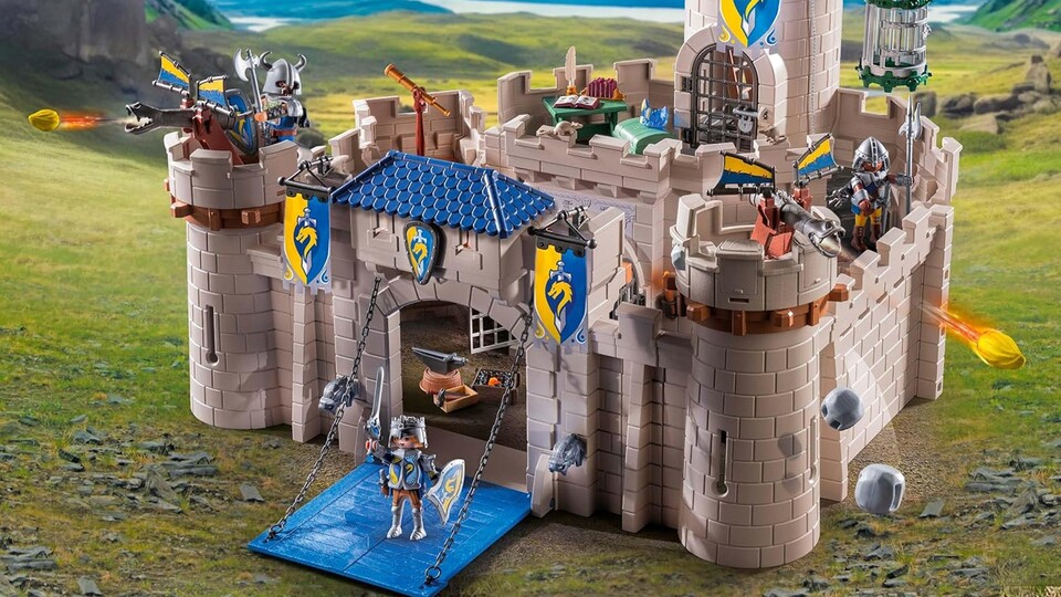 Diese Ritterburg bietet Action-Elemente und zahlreiche Details im Inneren.