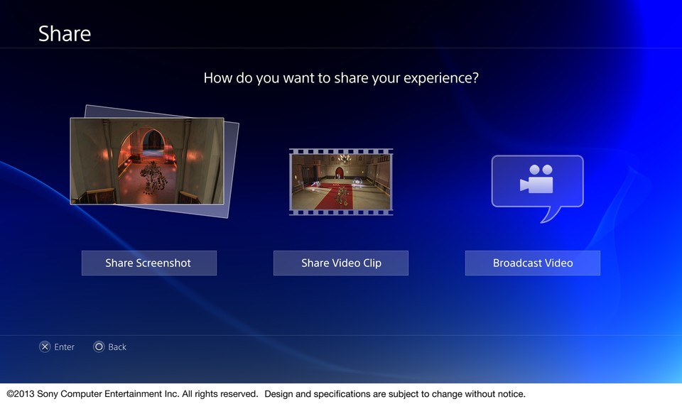 Die Share-Funktion bietet grundsätzlich drei Optionen: Bilder, Videos & Streaming.